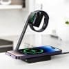 2 in 1 þráðlaus hraðhleðslustöð (15W) fyrir iPhone, iWatch og AirPods