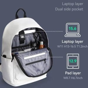 Alternative view of DuoHuePack er 22 lítra fartölvubakpoki / skólataska fyrir allt að 15,6" fartölvur & USB hleðslutengi fyrir snjalltæki