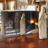 BeaverCraft galdrakall DIY útskurðarsett / tálgunarsett fyrir byrjendur sem inniheldur allt sem þarf
