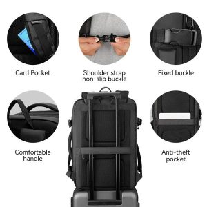 Alternative view of Expandos lite er tvískiptur 19,3 lítra fartölvubakpoki fyrir 15,6″ – 17,3″ fartölvur, 11″ spjaldtölvur & USB-A tengi til að hlaða snjalltækin á ferðinni